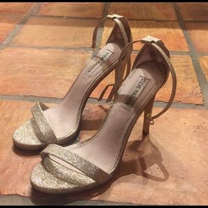 Steve Madden Gold Glitter Heels